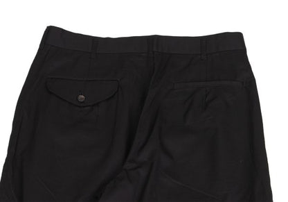 COMME des GARCONS HOMME PLUS Black Hem Cotton Pants Size L