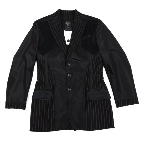 Jean Paul GAULTIER HOMME Stripe Inside Jacket Black Size 48
