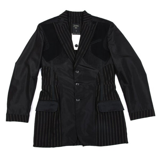 Jean Paul GAULTIER HOMME Stripe Inside Jacket Black Size 48