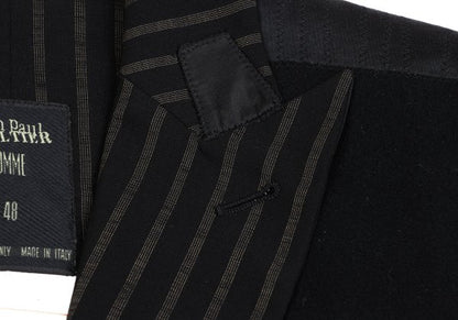 Jean Paul GAULTIER HOMME Stripe Inside Jacket Black Size 48