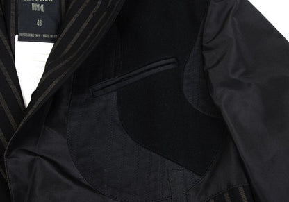 Jean Paul GAULTIER HOMME Stripe Inside Jacket Black Size 48