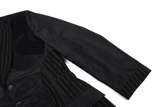 Jean Paul GAULTIER HOMME Stripe Inside Jacket Black Size 48