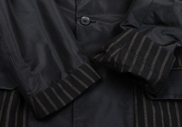 Jean Paul GAULTIER HOMME Stripe Inside Jacket Black Size 48