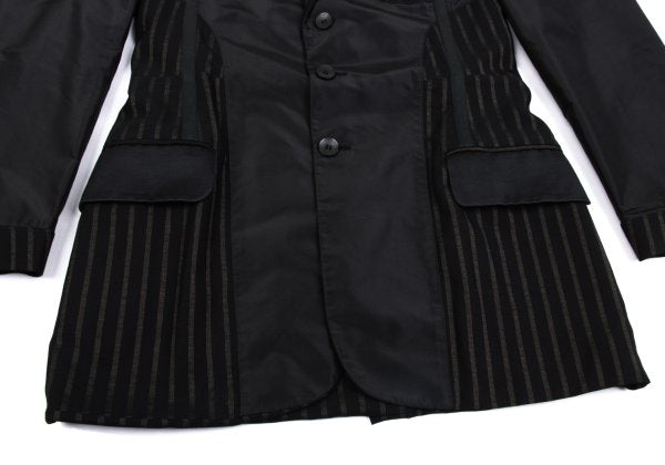 Jean Paul GAULTIER HOMME Stripe Inside Jacket Black Size 48
