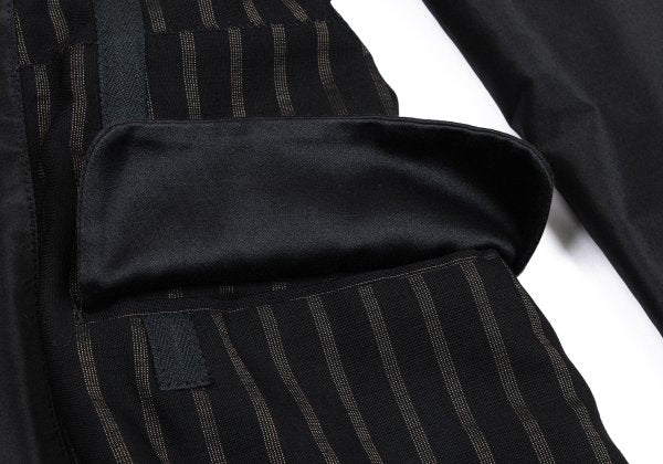 Jean Paul GAULTIER HOMME Stripe Inside Jacket Black Size 48