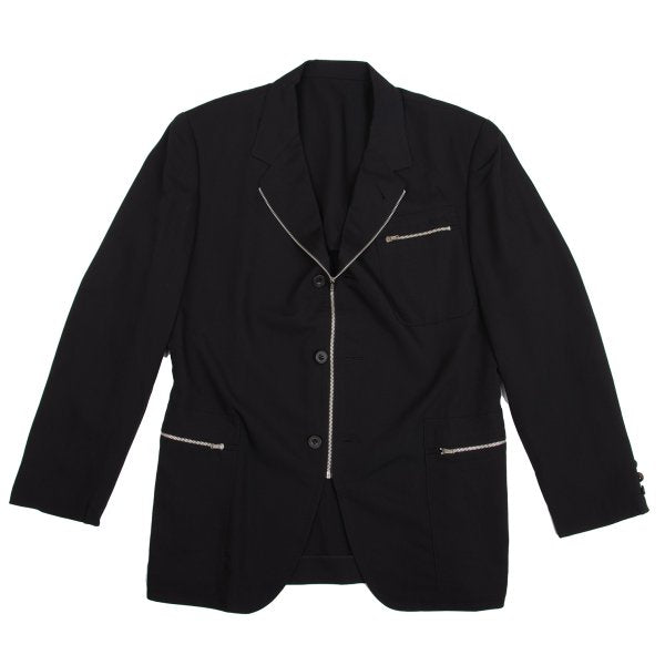 Jean Paul GAULTIER HOMME Wool Zip Jacket Black Size 48