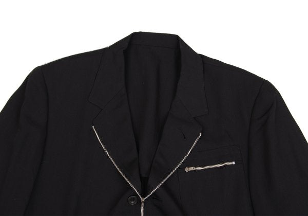 Jean Paul GAULTIER HOMME Wool Zip Jacket Black Size 48