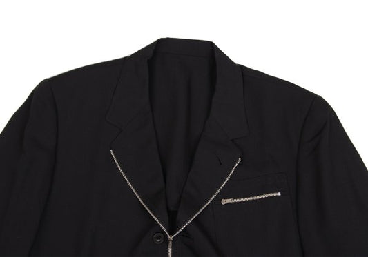 Jean Paul GAULTIER HOMME Wool Zip Jacket Black Size 48