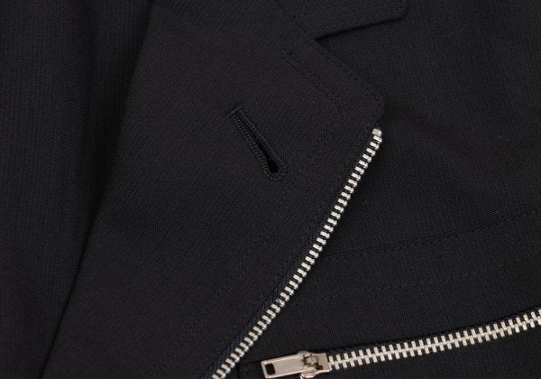 Jean Paul GAULTIER HOMME Wool Zip Jacket Black Size 48