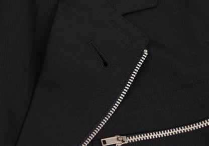 Jean Paul GAULTIER HOMME Wool Zip Jacket Black Size 48