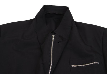 Jean Paul GAULTIER HOMME Wool Zip Jacket Black Size 48