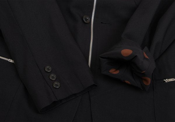 Jean Paul GAULTIER HOMME Wool Zip Jacket Black Size 48