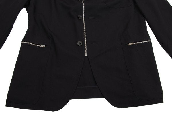 Jean Paul GAULTIER HOMME Wool Zip Jacket Black Size 48
