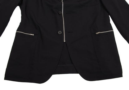 Jean Paul GAULTIER HOMME Wool Zip Jacket Black Size 48