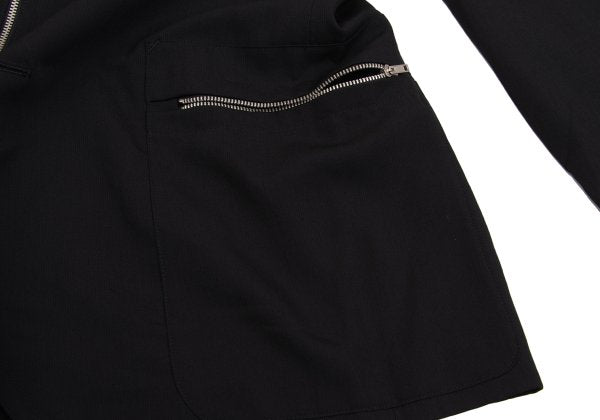 Jean Paul GAULTIER HOMME Wool Zip Jacket Black Size 48