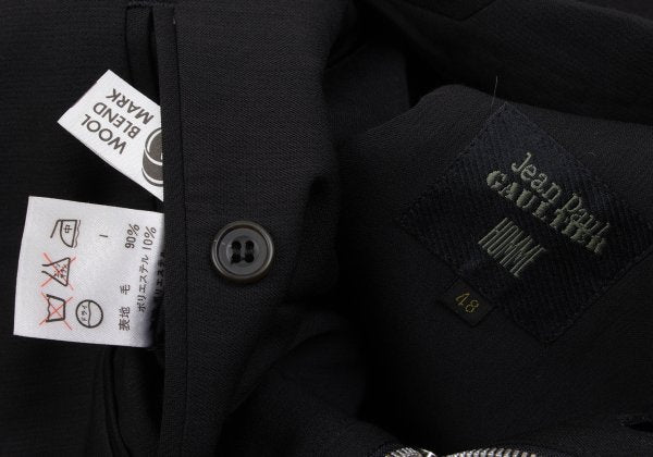 Jean Paul GAULTIER HOMME Wool Zip Jacket Black Size 48