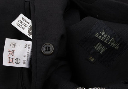 Jean Paul GAULTIER HOMME Wool Zip Jacket Black Size 48