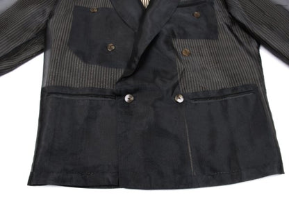 Jean Paul GAULTIER HOMME Sheer Layered Jacket Black Size M