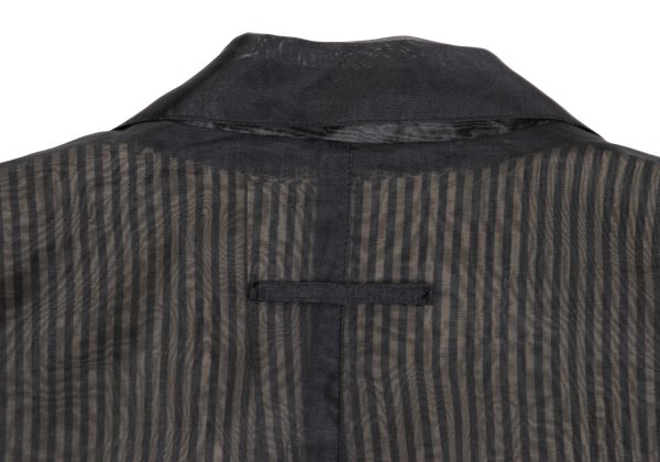Jean Paul GAULTIER HOMME Sheer Layered Jacket Black Size M