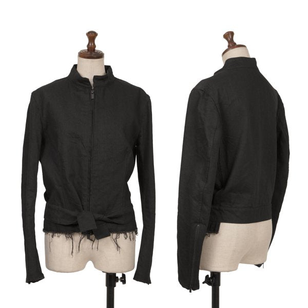 Yohji Yamamoto FEMME 22AW Raw Hem Denim Jacket Black Size 2