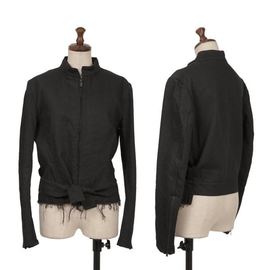 Yohji Yamamoto FEMME 22AW Raw Hem Denim Jacket Black Size 2