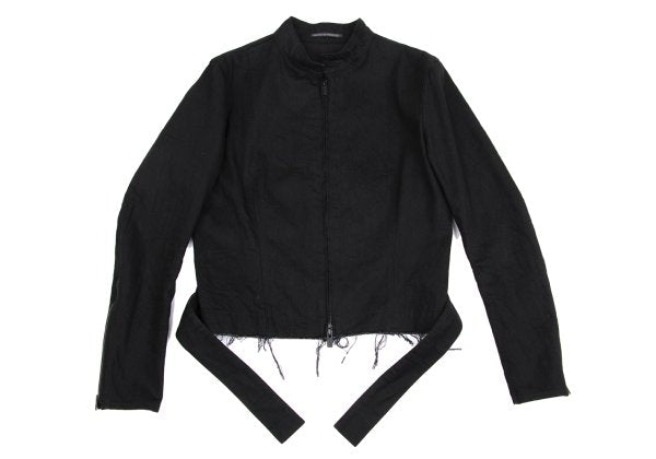 Yohji Yamamoto FEMME 22AW Raw Hem Denim Jacket Black Size 2