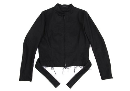 Yohji Yamamoto FEMME 22AW Raw Hem Denim Jacket Black Size 2