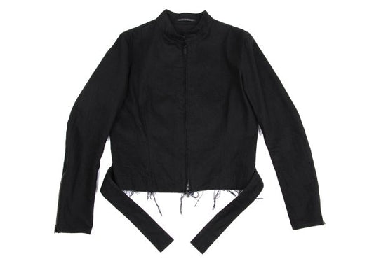 Yohji Yamamoto FEMME 22AW Raw Hem Denim Jacket Black Size 2