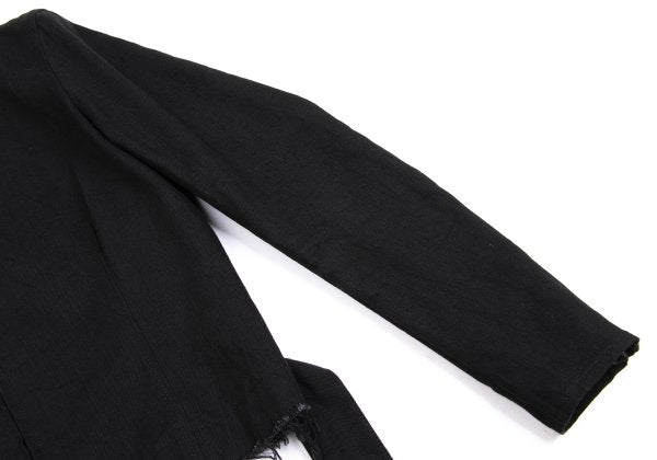 Yohji Yamamoto FEMME 22AW Raw Hem Denim Jacket Black Size 2