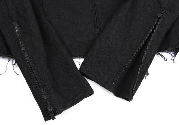 Yohji Yamamoto FEMME 22AW Raw Hem Denim Jacket Black Size 2