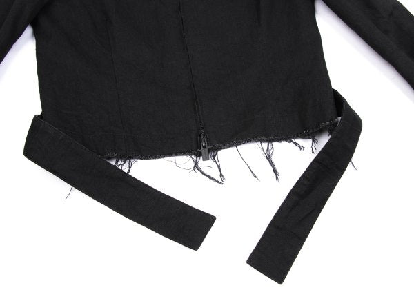 Yohji Yamamoto FEMME 22AW Raw Hem Denim Jacket Black Size 2