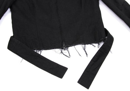 Yohji Yamamoto FEMME 22AW Raw Hem Denim Jacket Black Size 2