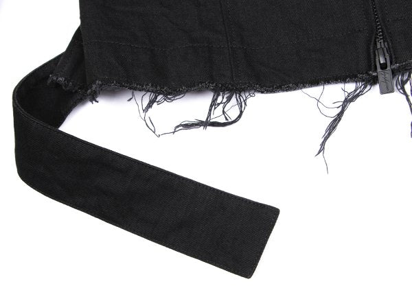Yohji Yamamoto FEMME 22AW Raw Hem Denim Jacket Black Size 2