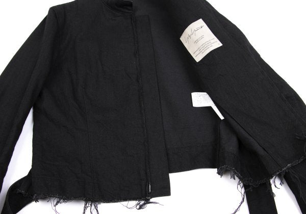 Yohji Yamamoto FEMME 22AW Raw Hem Denim Jacket Black Size 2