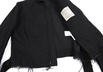 Yohji Yamamoto FEMME 22AW Raw Hem Denim Jacket Black Size 2