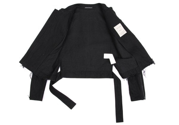 Yohji Yamamoto FEMME 22AW Raw Hem Denim Jacket Black Size 2