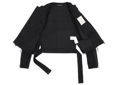 Yohji Yamamoto FEMME 22AW Raw Hem Denim Jacket Black Size 2