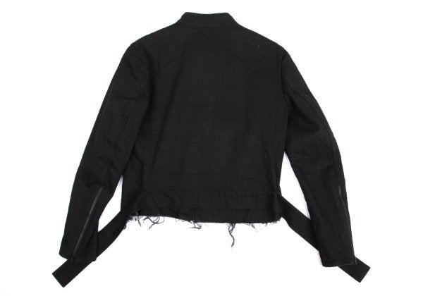 Yohji Yamamoto FEMME 22AW Raw Hem Denim Jacket Black Size 2