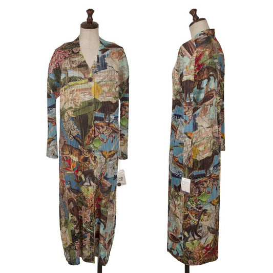 PLEATS PLEASE AURORA JUNGLE 23AW Animal Coat Multi Size 2