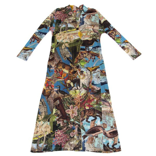 PLEATS PLEASE AURORA JUNGLE 23AW Animal Coat Multi Size 2