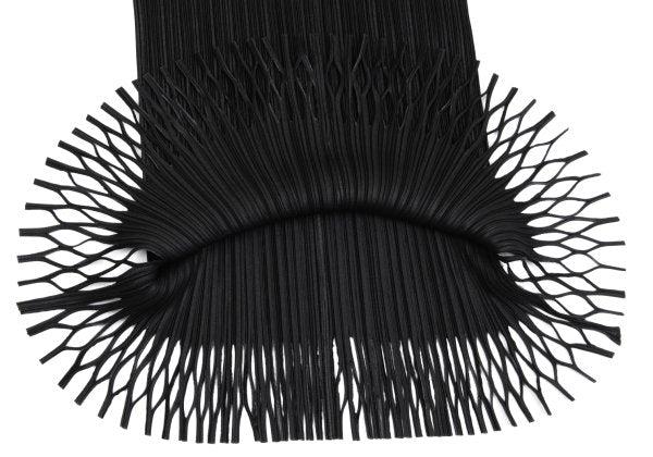 ISSEY MIYAKE FETE Pleated Hem Cut Design Skirt Black Size 3
