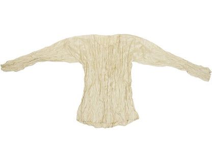 ISSEY MIYAKE Polyester Wrinkle Pleats Shirt Cream Size M