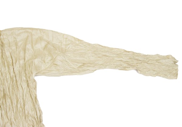 ISSEY MIYAKE Polyester Wrinkle Pleats Shirt Cream Size M