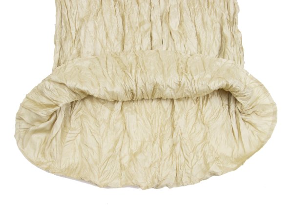 ISSEY MIYAKE Polyester Wrinkle Pleats Shirt Cream Size M