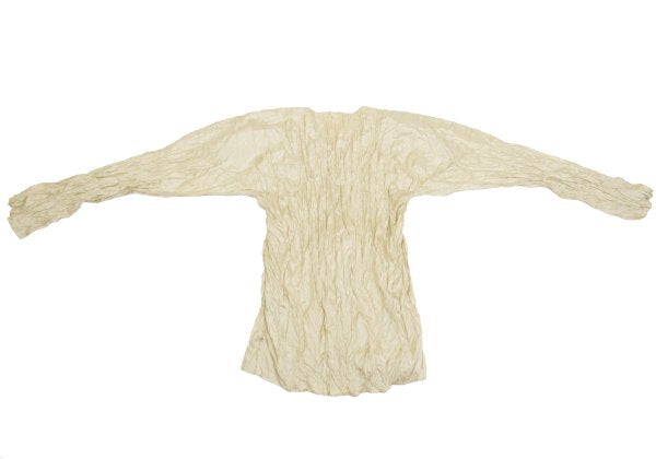 ISSEY MIYAKE Polyester Wrinkle Pleats Shirt Cream Size M