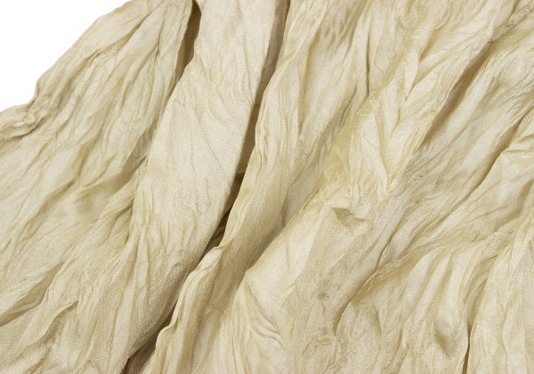 ISSEY MIYAKE Polyester Wrinkle Pleats Shirt Cream Size M