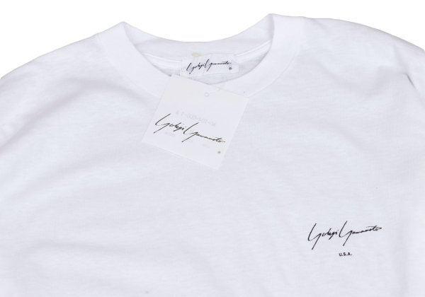 Yohji Yamamoto U.S.A. Cotton Logo Print T-Shirt White Size M