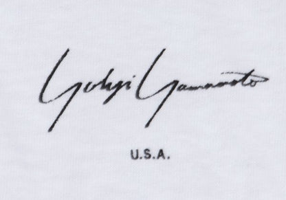 Yohji Yamamoto U.S.A. Cotton Logo Print T-Shirt White Size M