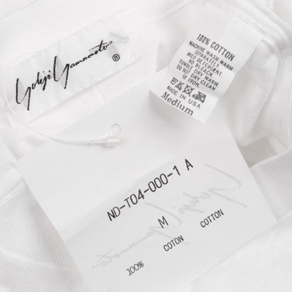 Yohji Yamamoto U.S.A. Cotton Logo Print T-Shirt White Size M