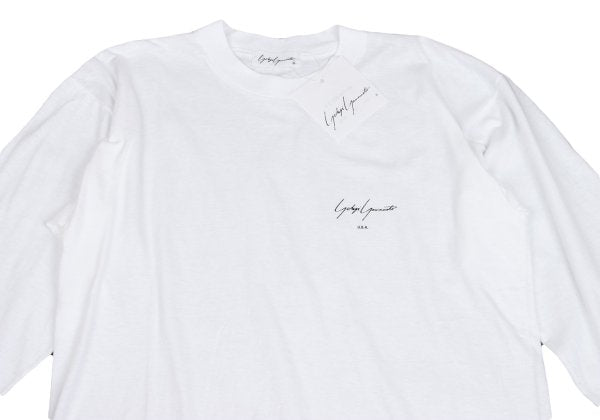 Yohji Yamamoto U.S.A. Logo Print Long T-Shirt White Size M